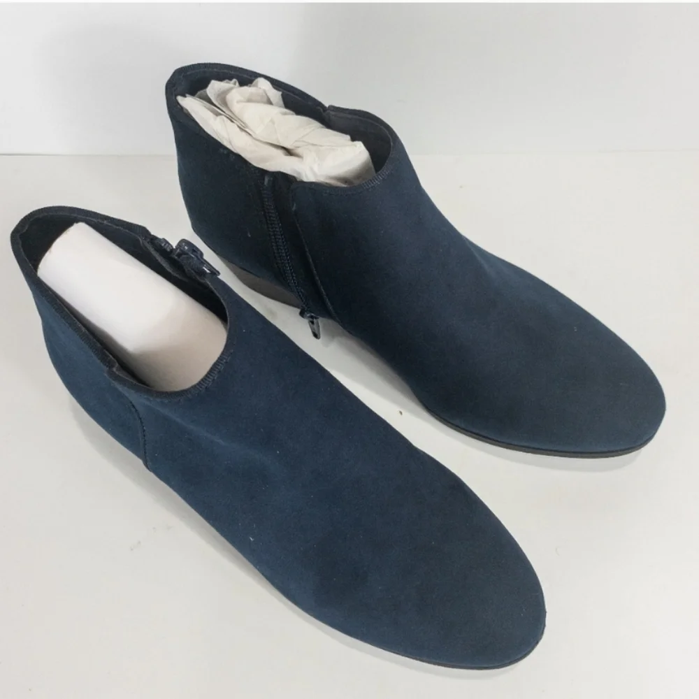 Style & Co Wileyy Round Toe Ankle Fashion Boots Blue  -Wide - Picture 6 of 7